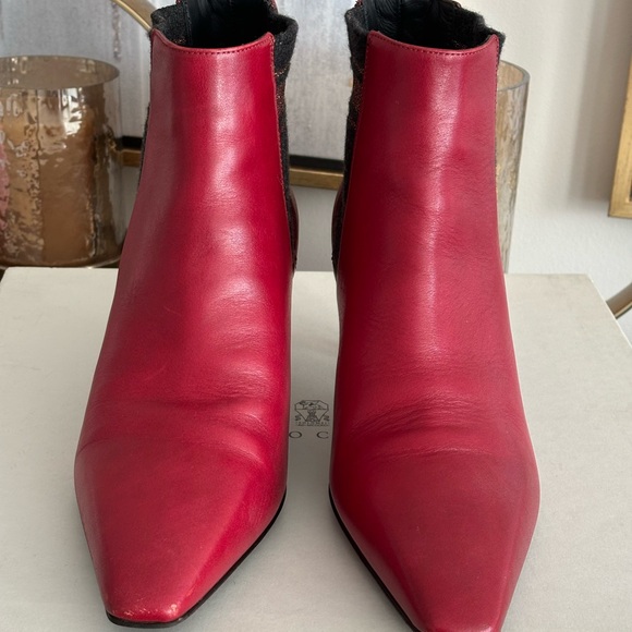 Brunello Cucinelli Leather Acne Boots; Excellent condition; Size 38; Burgundy ; - Picture 11 of 12